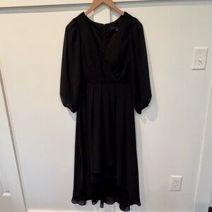 Ever Pretty Women's Dress Black Maxi Goth Witchy Whimsigoth Sheer Flowy V-Neck S